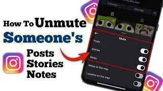 How To Unmute Someone (Post, Stories, Notes) on Instagram?