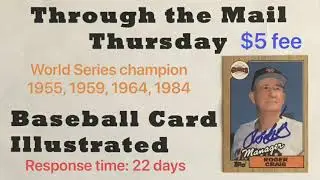 Through the Mail Thursday and Happy Opening Day! Roger Craig comes though for us, Humm Baby!
