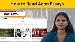 How to read aeon essays for varc preparation📚. Cat 2025 | cat 2025 varc preparation