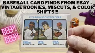 Baseball Card Finds from eBay - Vintage Rookies, Miscuts, and Color Shift Errors!!!