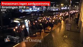 Fakkeltocht in Groningen tegen aardgaswinning