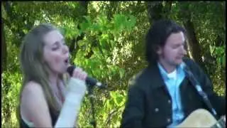 The Megan Slankard Band from San Francisco plays an outdoor concert in the David Girard Vineyard