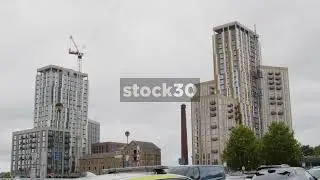 High Rise Buildings Under Construction In Cardiff City Centre, Wales, UK