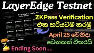 ZKPASS Verification එක හරියටම කරමු || #testnet #layeredge