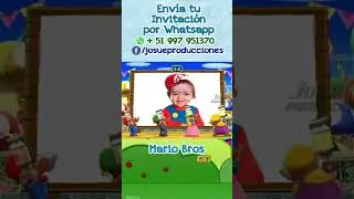 Video invitaci&oacute;n para Cumplea&ntilde;os - Super Mario Bros