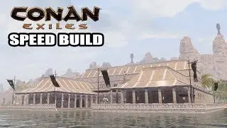 Conan Exiles Lakehouse - Aquilonian Turan Khitan DLC Villa Speed Build