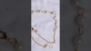Make This Beautiful Bracelet With Me/Pearls And Jump Ring Bracelet#YoutubeShort#CleverCraftingIdeas