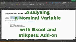 Analyze a Nominal Variable with Excel and stikpetE Add-On