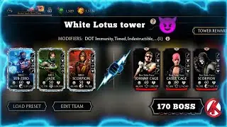 Mk mobile: White Lotus 170 Normal Tower Boss Fight Gameplay Full Video