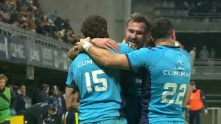 TOP 14 - Essai de Marco TAULEIGNE (MHR) - Montpellier H&eacute;rault Rugby - Aviron Bayonnais