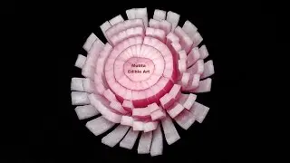 Simple Red Onion Chrysanthemum Flower - Beginners 59 By Mutita Art Of Thai Fruit Vegetable Carving