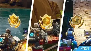 Fortnite Battle Royale - All Season 6 Secret Battle Stars Locations (Free Battle Pass Tiers)