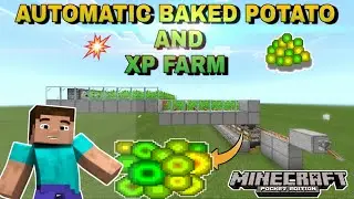 How To Make AUTOMATIC BAKED POTATO AND XP FARM in Minecraft Bedrock(MCPE, NINTENDO SWITCH,  PS4)