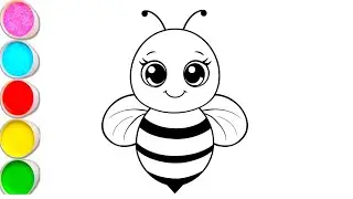 How to draw honey bee 🐝 drawing | step by step bee drawing | easy drawing for beginners | #drawing