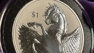 2021 British Virgin Islands 1 oz Silver Pegasus 🇻🇬 Reverse Cameo BU Pobjoy Mint