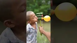 Bamboo balloon pop toy | 3 tube desi style DIY