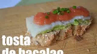 TOSTA DE BACALAO, receta grabada con una GoPro