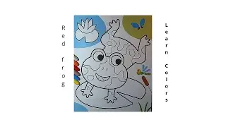 DIY Learn Colors Red frog Do it youself Teach children to color For children and parents
