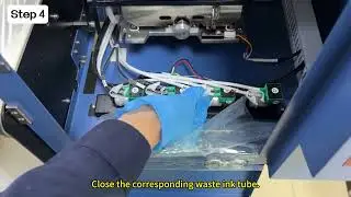 5.Soak the printhead with Blue bottle cleaning solution (Note:  more than 1 hour)