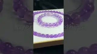 Lavender amethyst bracelet  #crystalhealing #crystal #gemstone #bracelet #amethyst #crystalbracelet
