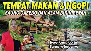 SE ENAK INI ‼️ MASUK GRATIS WARUNG SAWAH BATU SUKAMAKMUR PUNCAK 2,  VIEW PINGGIR SUNGAI