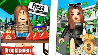 Una ni&ntilde;a se hace rica vendiendo fresas con caramelo en Brookhaven RP | Roblox
