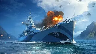 World Of Warships | Random Battle | USS Salem | Tier X | 4 Kills