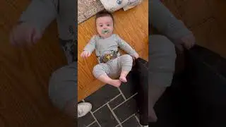 Declan James showing JimPa his left arm strength! #hitthelikebutton #grandparenting #calm