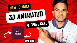 Make 3D Animated Flipping Card | Using HTML & CSS🔥