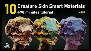 10 Creature skin smart materials + 90 minutes video tutorial_VOL05