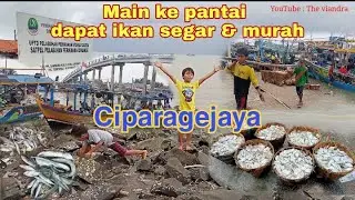 Tempat pelelangan ikan Ciparagejaya & pantainya