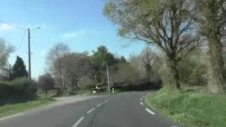 Driving On The D712 Between 22540 Louargat & 22810 Belle Isle en Terre, Brittany, France