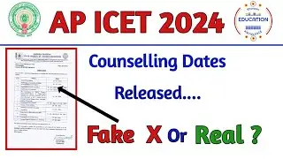 AP ICET 2024 Counselling Dates Released Official Press Note