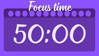 Đồng Hồ Đếm Ngược 50 Ph&uacute;t 🧡 Focus Timer 🧡 Blue Background 🧡 ASMR Tick Tock