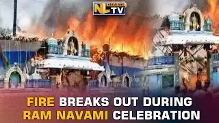 MASSIVE FIRE ENGULFS PANDAL DURING RAM NAVAMI CELEBRATION