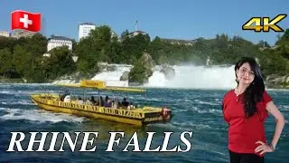 Rhine Falls Switzerland 4K - with complete information | Boat Ride in Rhinefalls | Rheinfalls | #Ep5