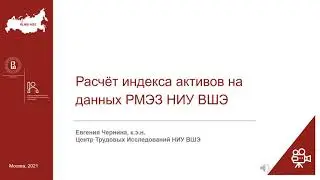 Расчёт индекса активов на данных РМЭЗ НИУ ВШЭ