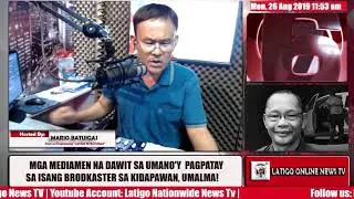 PANAYAM KAY USEC JOEL EGCO KAUGNAY SA PINASLANG NA BRODKASTER SA KIDAPAWAN