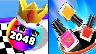Max Level Satisfying Android iOS Gameplay - Merge Ball 2048 - Hole and Fill - Laser Man JJAAN