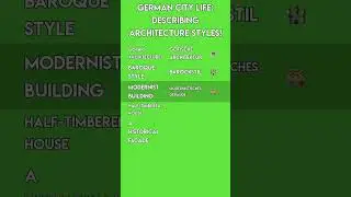German City Life: Describing Architecture Styles! 🏛️ German Vocabulary B1-B2