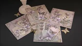 Karten basteln mit dem Papierset Magnolia von LaBlanche
