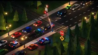 Railroad Gate Drops Suddenly 😱 | Cars Stuck in Night Traffic