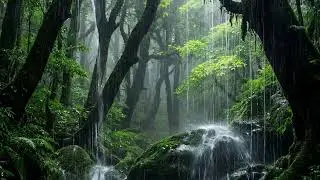 Forest Rain Whispering Through Branches While Gentle Thunder Adds A Harmonious Soft Touch