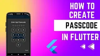 How to create passcode screen in flutter