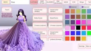 MiO Aida New princess Ball Gown light purple 💜✨🎀(EasyTutorial)#ballgown#sakuraschoolsimulatorstores