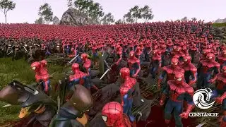 18.000 Spiderman vs 18.000 Lady Blade Assassins- Ultimate Epic Battle Simulator 2- UEBS 2