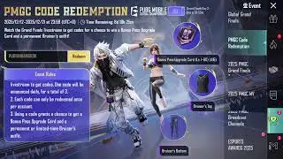 PMGC Code Redemption Event & Code In PUBG Mobile