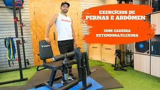 Exercicios Para Pernas e Abd&ocirc;men na Cadeira Extensora E Flexora | Treino COMPLETO