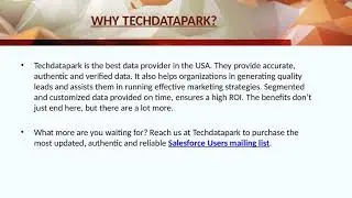 Salesforce Users Email List | Salesforce Customers Mailing Database
