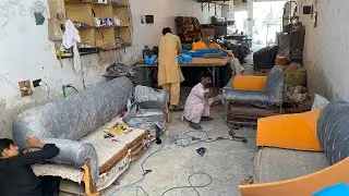 Hamza Leather is live old sofa repair, #home #luxuryfurniture #viralvideo #live 